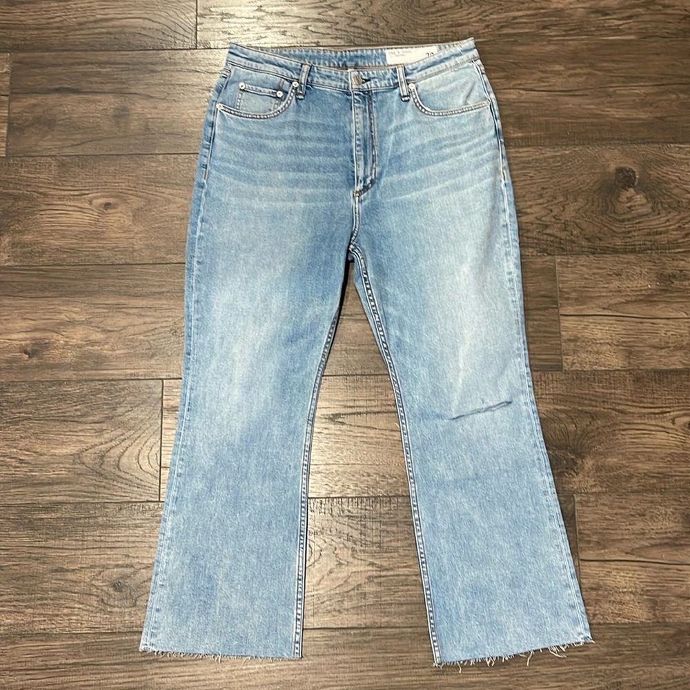 Rag & Bone Casey High-Rise Ankle Flare Size 32